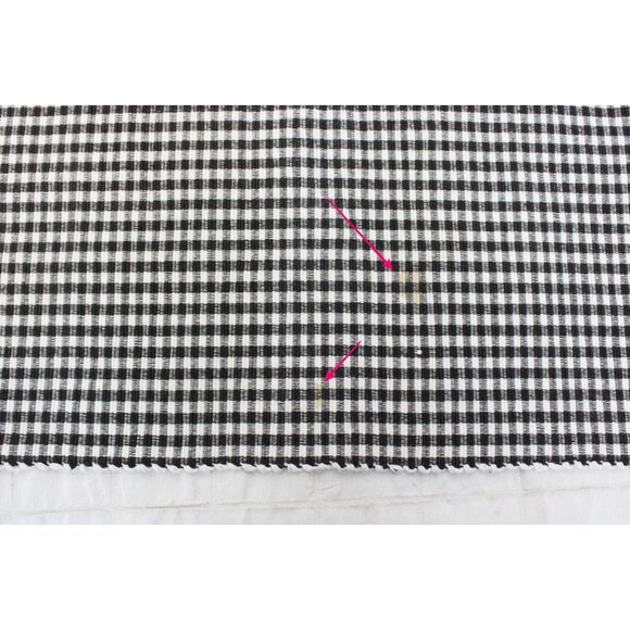 4 Pc Black Plaid Gingham Place mats Set Casual Picnic Country Classic Fabric - Picture 4 of 15